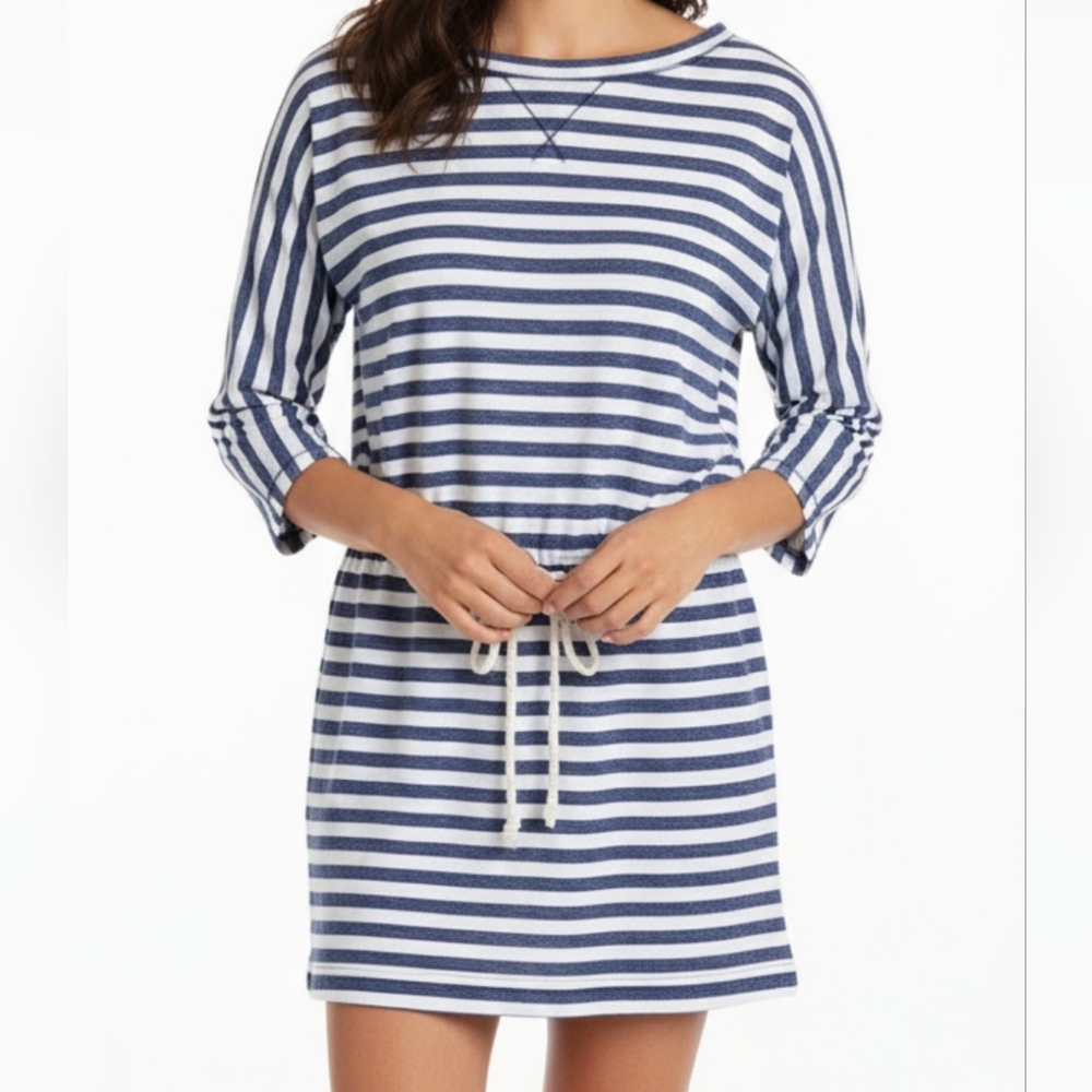 Victoria's Secret Navy and White Striped Vintage Mini Dress Size M